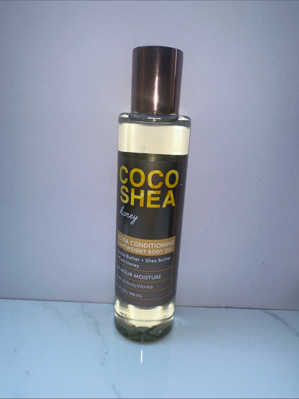 Bath & Body Works Coco Shea Honey Body Oil - Brown & Yellow